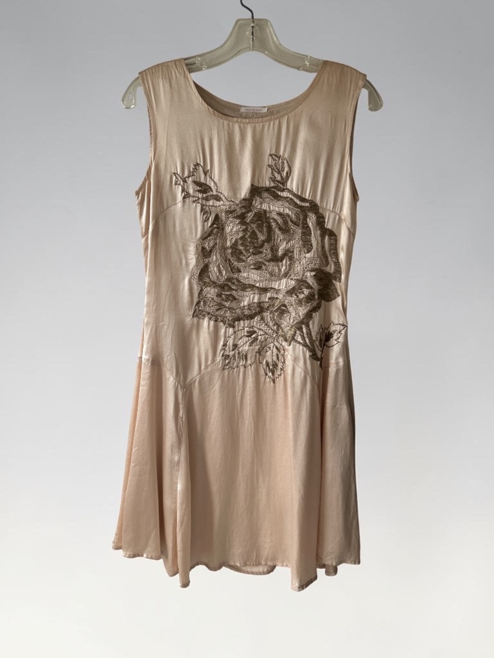 90's Silk Dress with embroidery by Just in Case